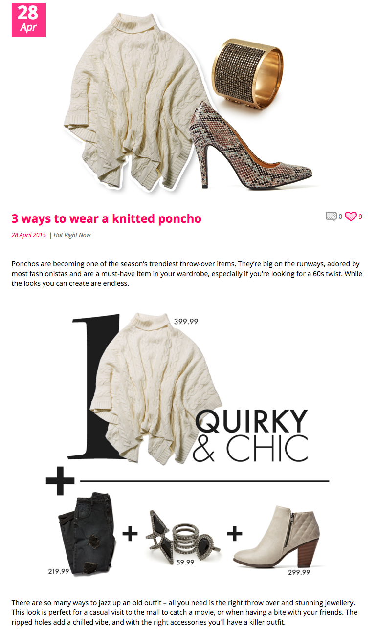 3 ways to wear a knitted poncho