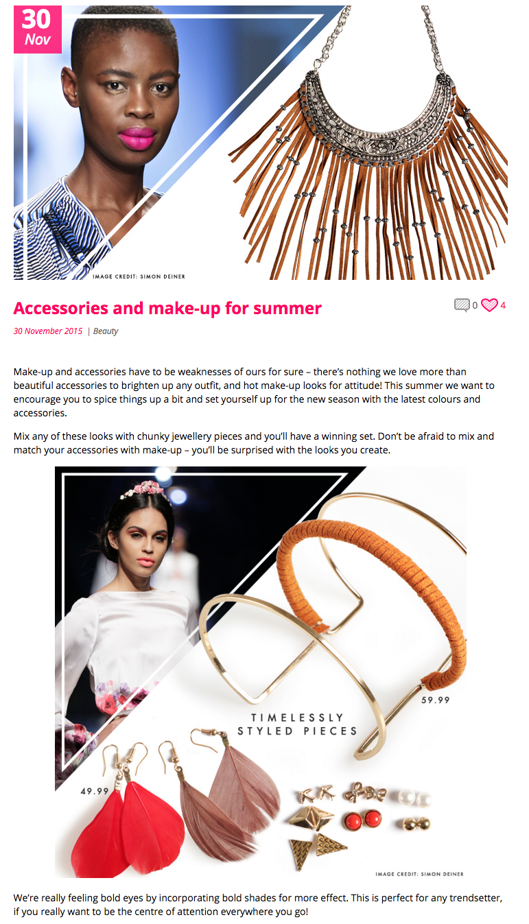 Accessories and make up for summer