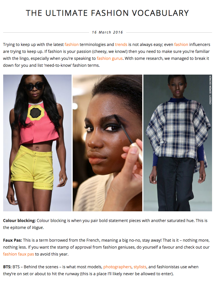 The Ultimate Fashion Vocabulary Jet Online