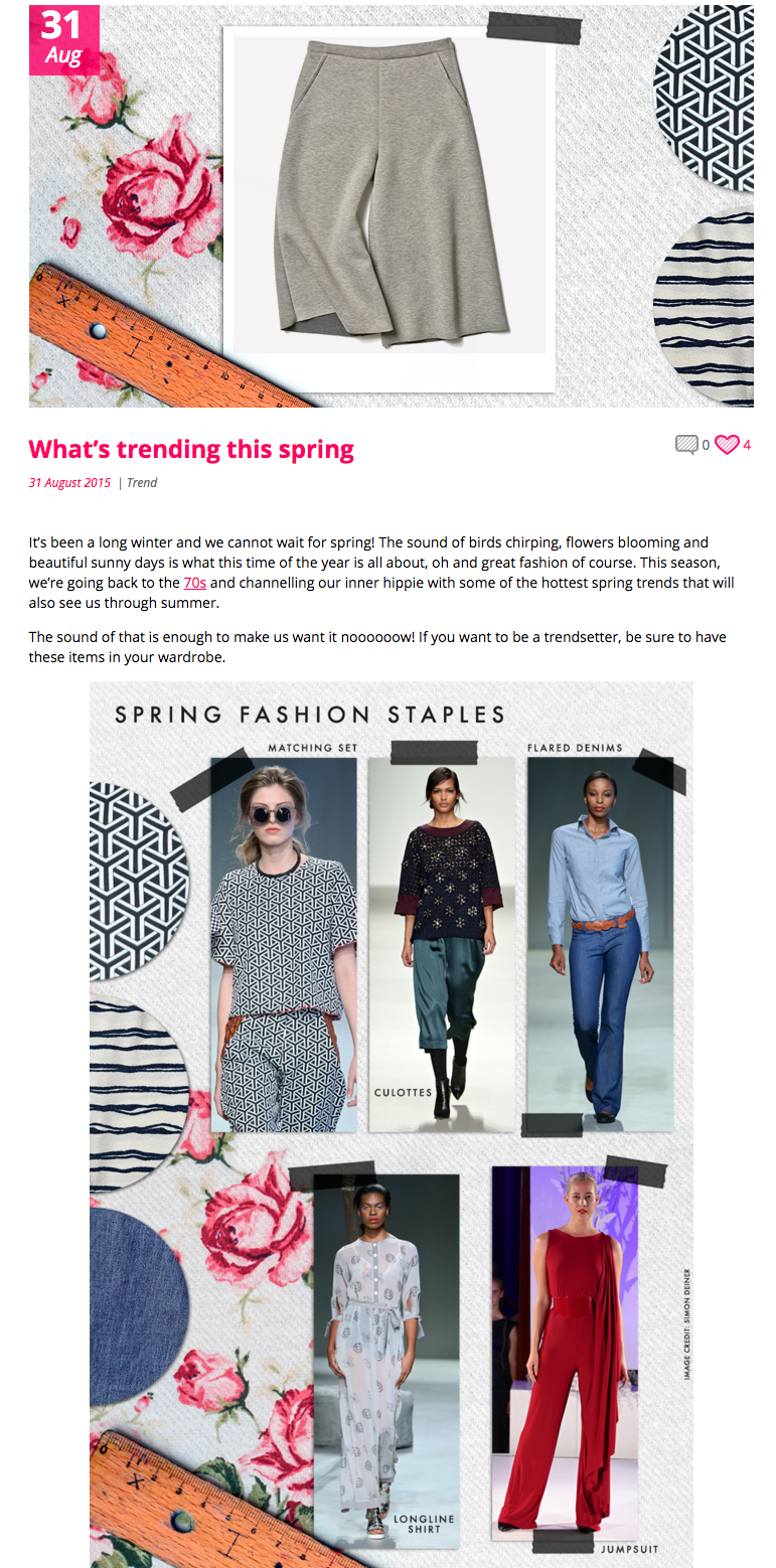What’s trending this Spring 2015